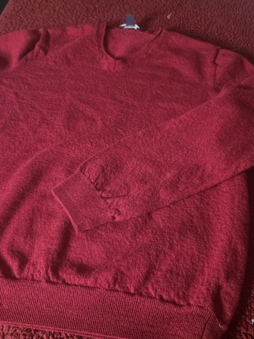 GAP Kid's Vibrant Red V-Neck Sweater, XL